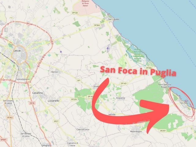 The Location of San Foca Puglia