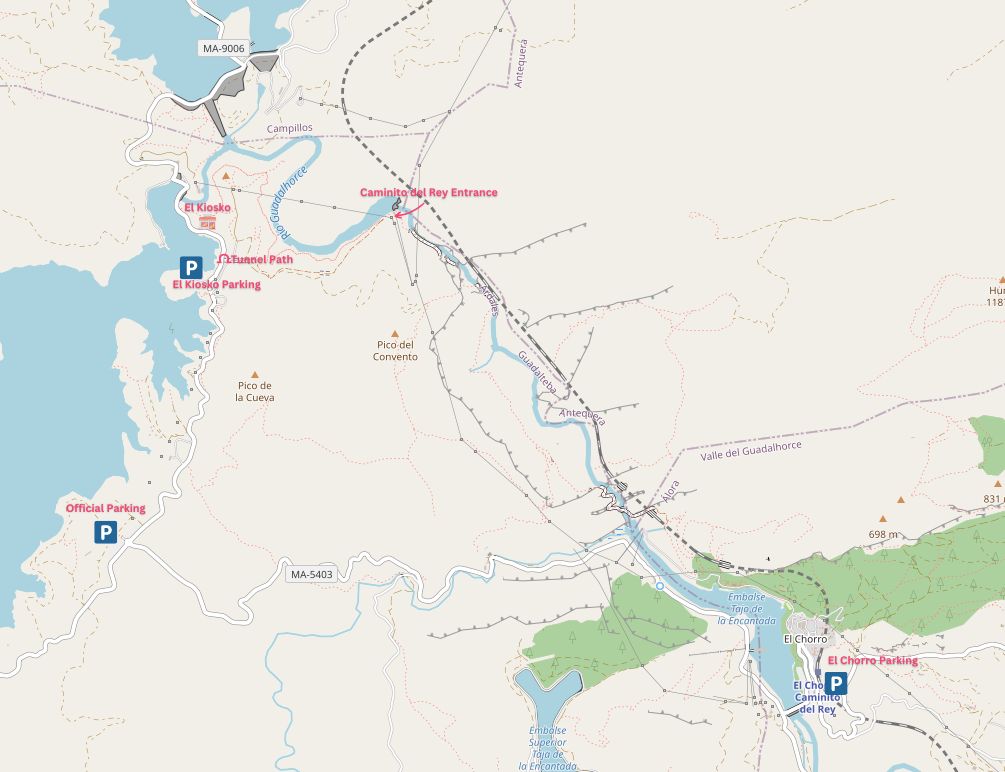 Caminito del Rey Map