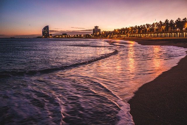 barcelona, beach, spain